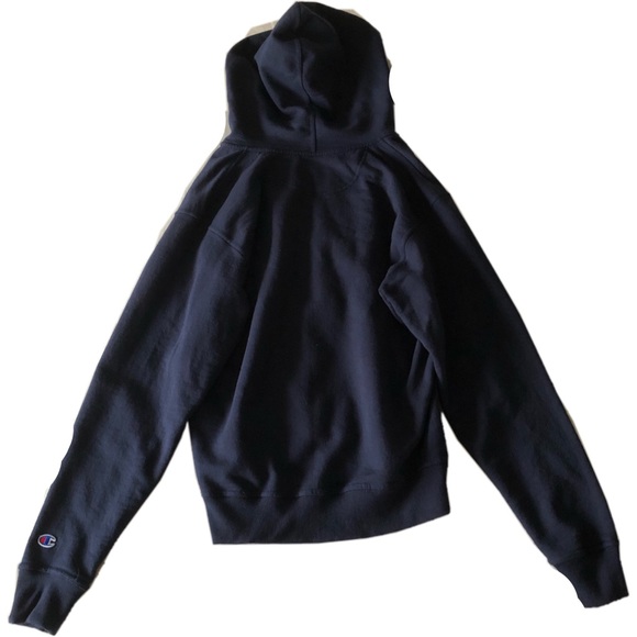 CHAMPION Navy Blue Zip-Up Hoodie - Picture 2 of 5